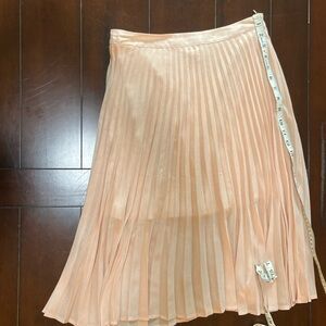 Accordion pleated midi skirt, with above knee liner. Small.Lovely soft pink